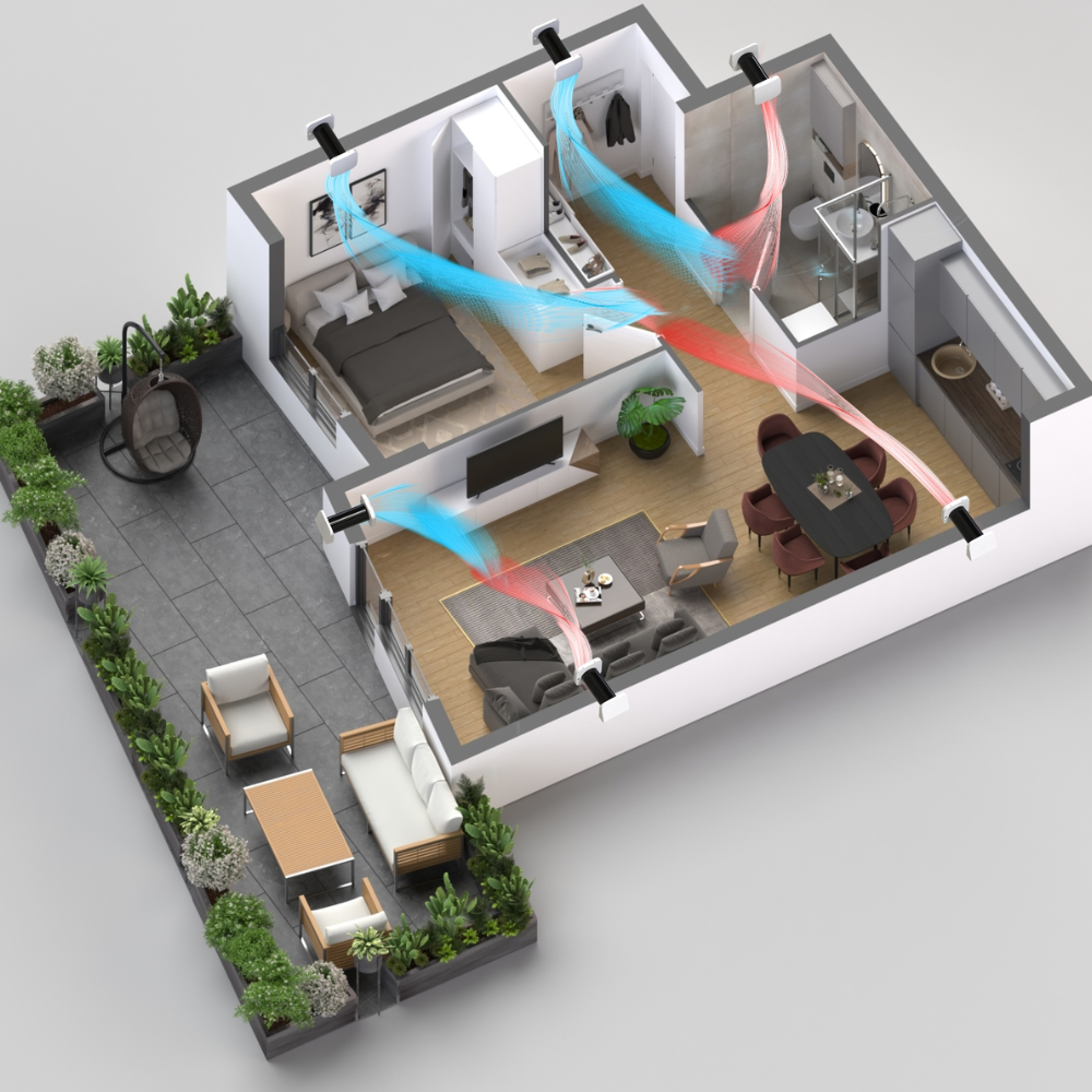 Sieninis mini rekuperatorius BSK Zephyr Mini