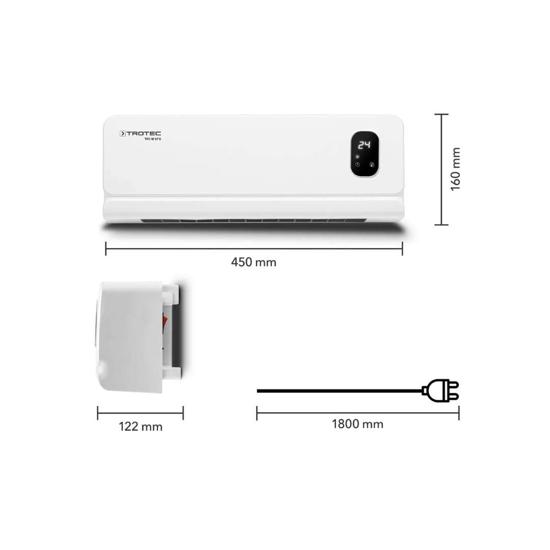 Sieninis elektrinis šildytuvas Trotec TFC-W 27 E