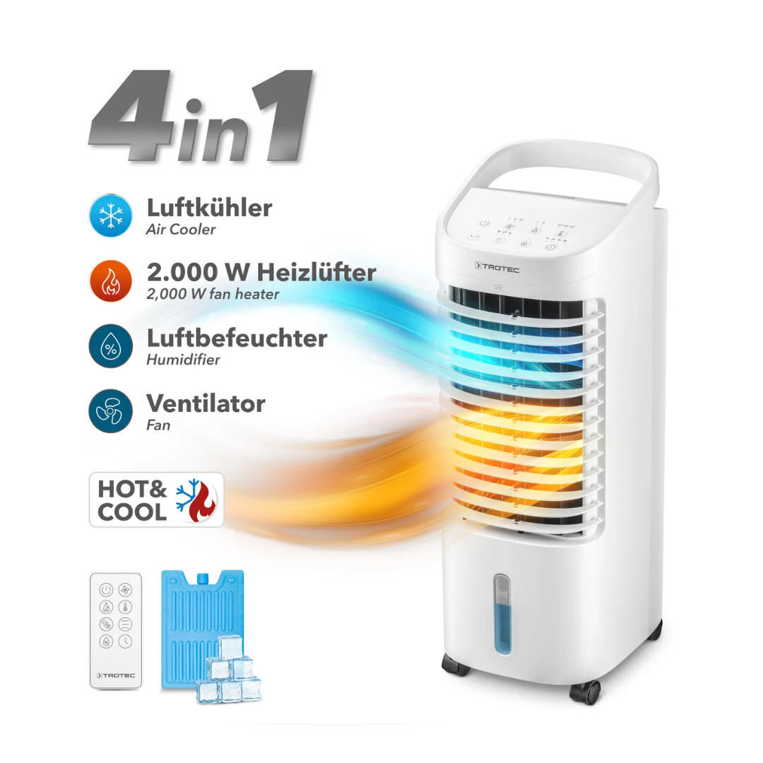4-in-1 Šildytuvas, Vėsintuvas, Drėkintuvas ir Ventiliatorius Trotec PAE 19 H