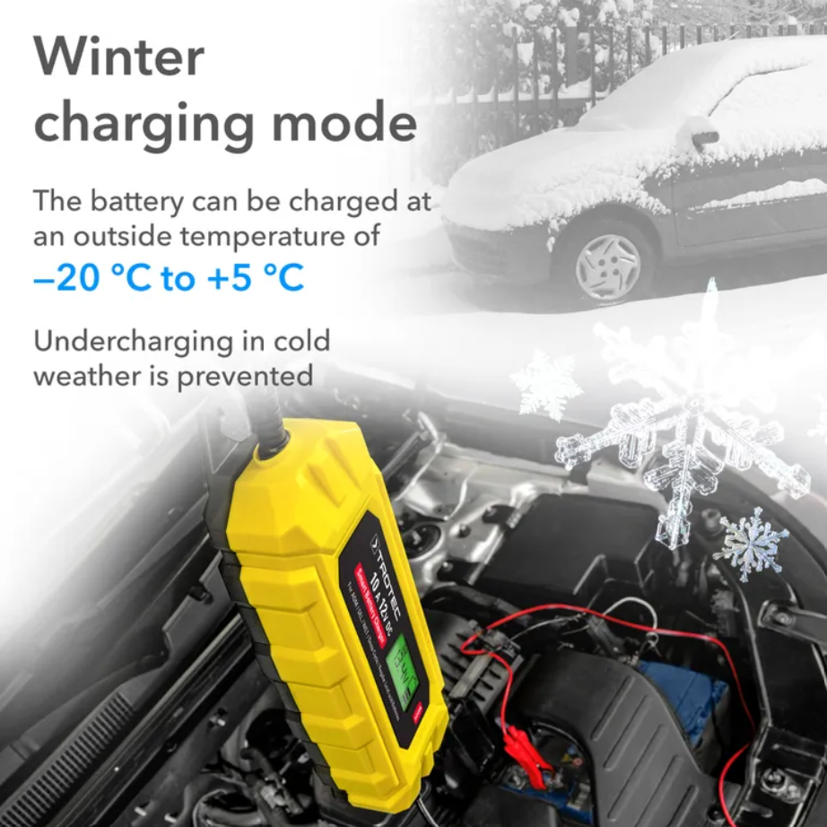 Akumuliatoriaus pakrovėjas Trotec PBCS 10A su LCD ekranu