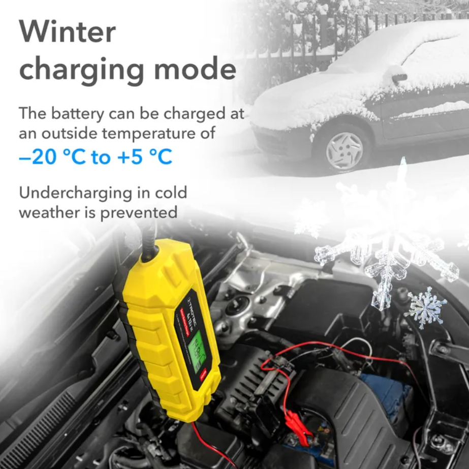 Akumuliatoriaus pakrovėjas Trotec PBCS 4A su LCD ekranu