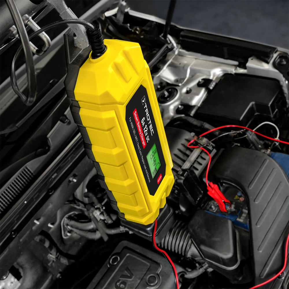 Akumuliatoriaus pakrovėjas Trotec PBCS 6A su LCD ekranu