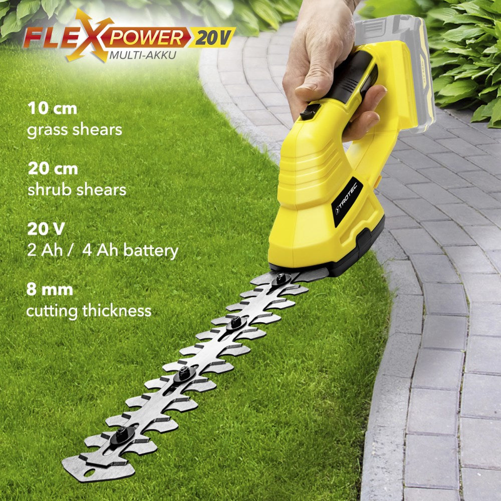 Akumuliatorinės žolės ir krūmų žirklės Trotec PGSS 10-20V