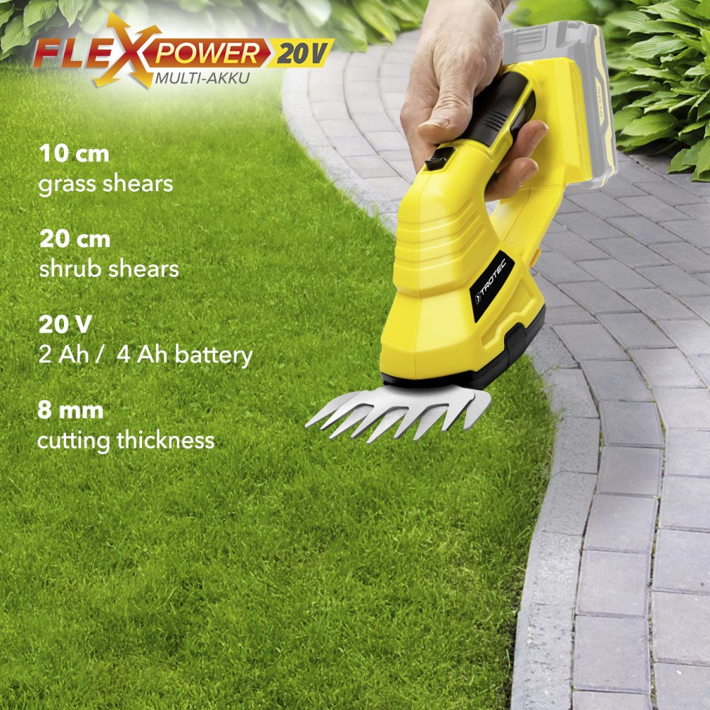 Akumuliatorinės žolės ir krūmų žirklės Trotec PGSS 10-20V