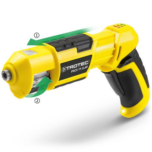 Akumuliatorinis suktuvas-gręžtuvas Trotec PSCS 11-3.6V ir antgalių rinkinys su atsuktuvu Trotec 9in1