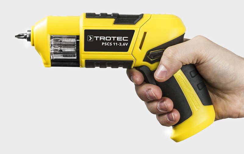 Akumuliatorinis suktuvas-gręžtuvas Trotec PSCS 11-3.6V ir antgalių rinkinys su atsuktuvu Trotec 9in1