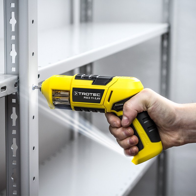 Akumuliatorinis suktuvas-gręžtuvas Trotec PSCS 11-3.6V ir antgalių rinkinys su atsuktuvu Trotec 9in1