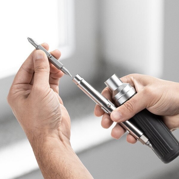 Akumuliatorinis suktuvas-gręžtuvas Trotec PSCS 11-3.6V ir antgalių rinkinys su atsuktuvu Trotec 9in1