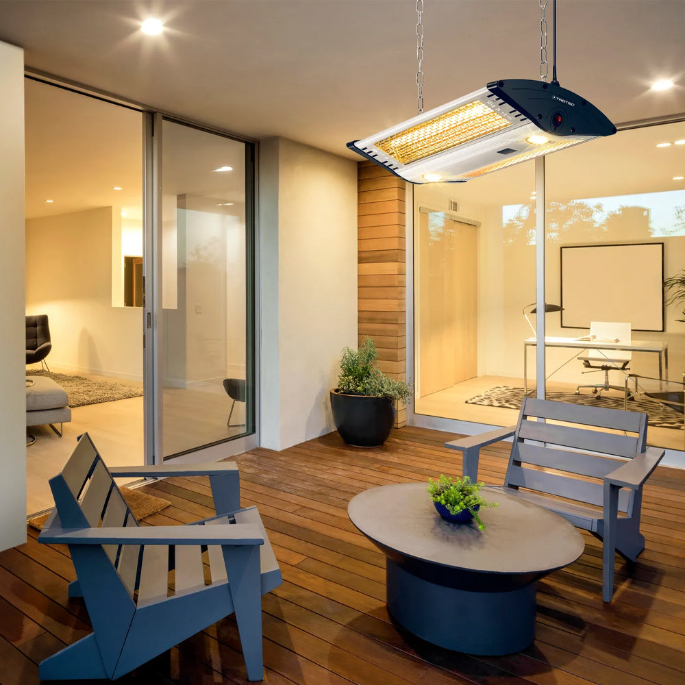 Halogeninis infraraudonųjų spindulių lubinis lauko šildytuvas Trotec IR 2000 C