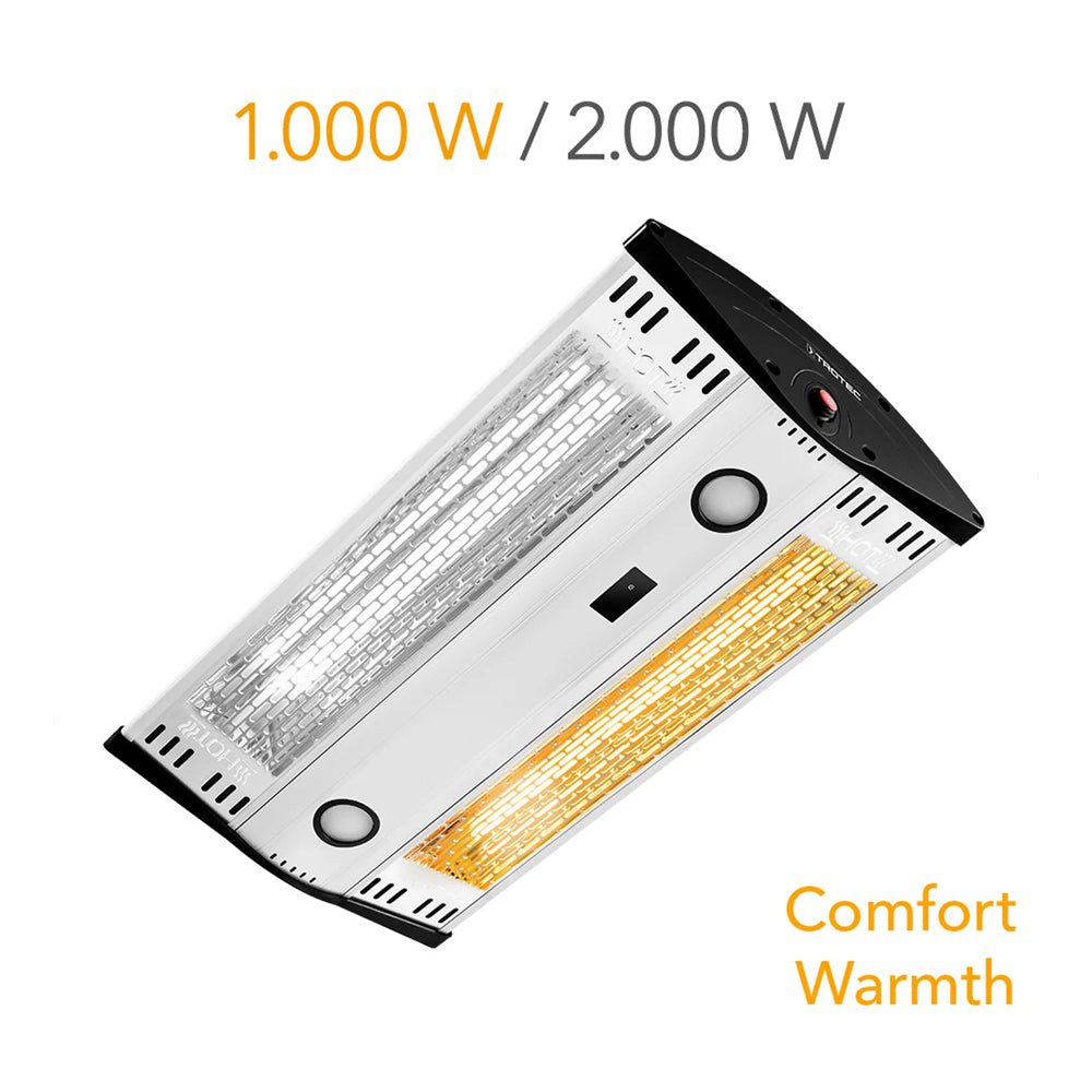 Halogeninis infraraudonųjų spindulių lubinis lauko šildytuvas Trotec IR 2000 C