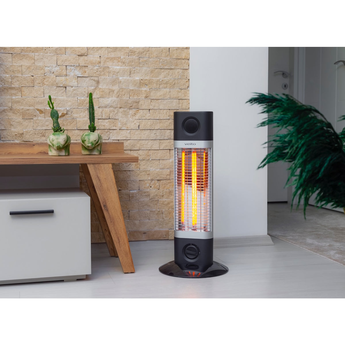 Anglies pluošto infraraudonųjų spindulių šildytuvas Veito CH1200 LT juodas