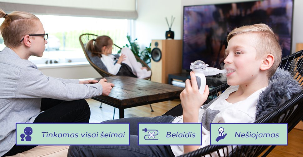 Belaidis inhaliatorius Herupa Smart Mesh su tinkleliu