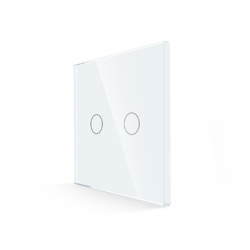 Dvipolis Sensorinis Jungiklio Dangtelis Baltas (Stiklinis)