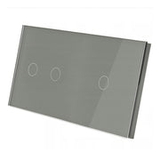 Dvivietis dvipolis/vienpolis sensorinis jungiklio dangtelis pilkas