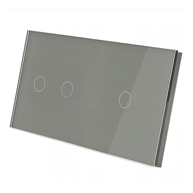 Dvivietis dvipolis/vienpolis sensorinis jungiklio dangtelis pilkas