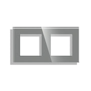 Dvivietis stiklo rėmelis, pilkas