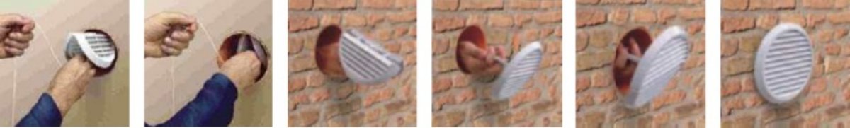 Išorinės grotelės mini rekuperatoriams Edil Plast su lengvu montavimu