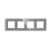 Keturvietis stiklo rėmelis, pilkas