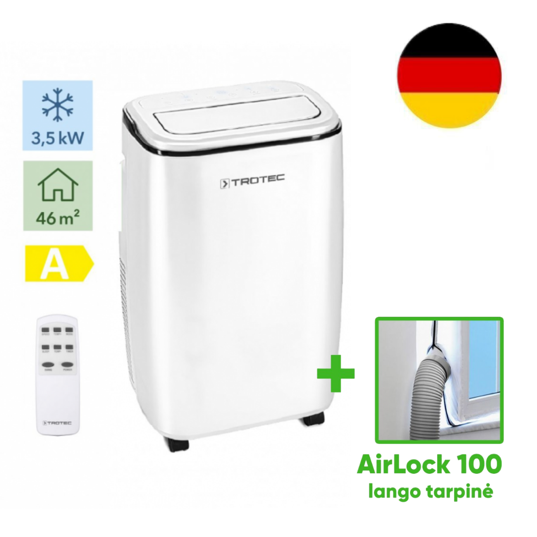 Mobilus oro kondicionierius Trotec PAC 3500 S ir lango tarpinė Trotec AirLock 100