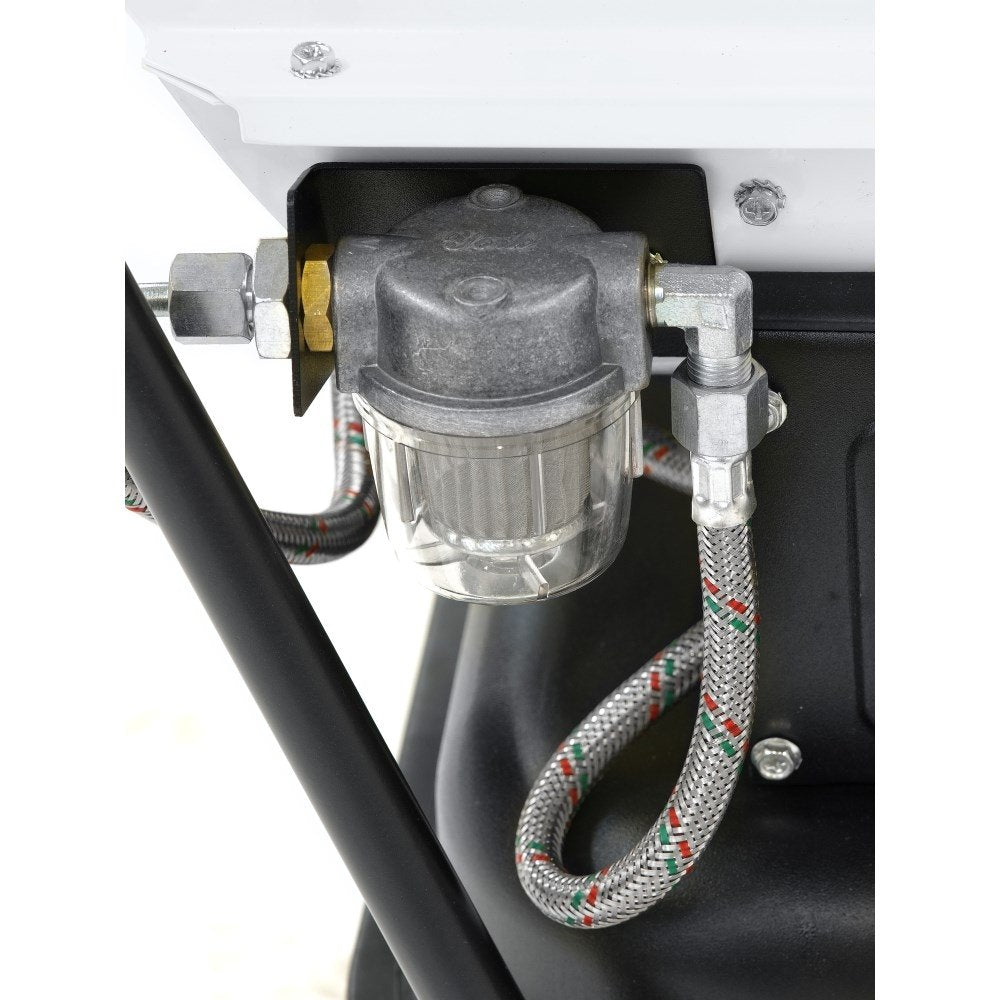 Netiesioginio degimo dyzelinis šildytuvas Trotec IDE su dideliu oro išleidimo anga ir dūmtraukio sistema