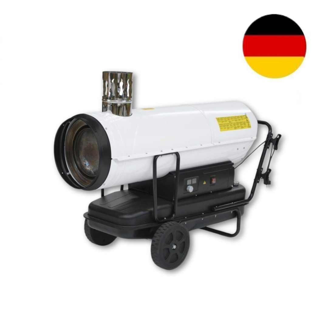 Netiesioginio degimo dyzelinis šildytuvas Trotec IDE su nerūdijančio plieno degimo kamera