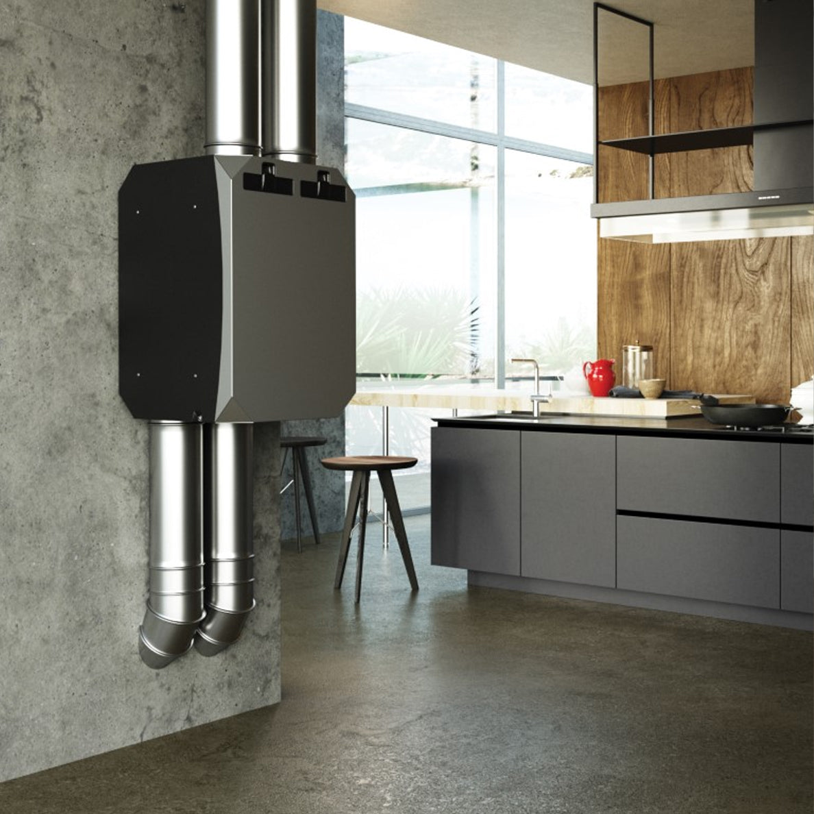 Entalpinis rekuperatorius su pašildytuvu NOTUS HV MH