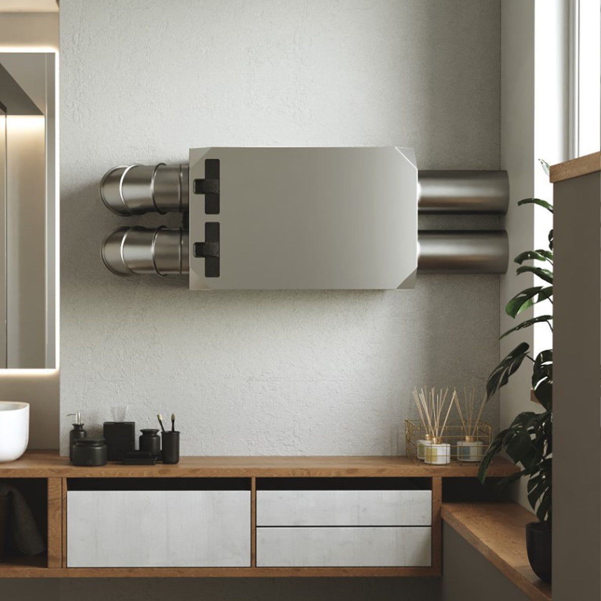 Entalpinis rekuperatorius su pašildytuvu NOTUS HV MH