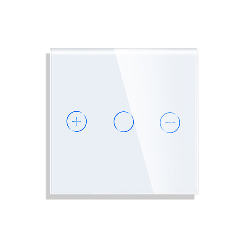 Sensorinis jungiklio dimerio dangtelis, baltas, stiklinis