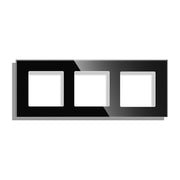 Trivietis stiklo rėmelis, juodas