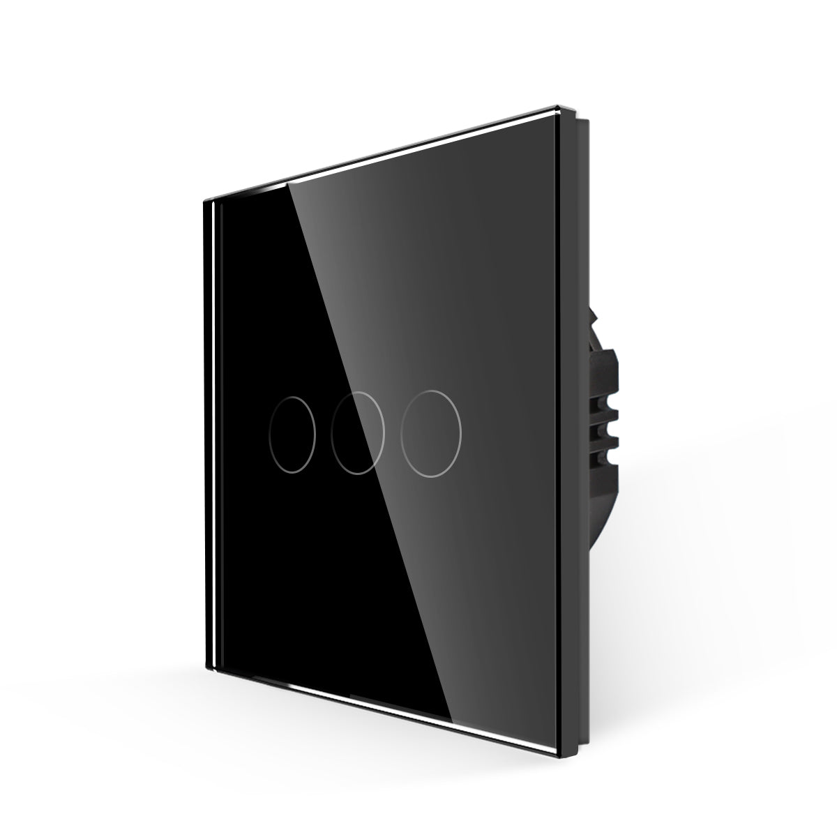 WiFi juodas stiklinis sensorinis tripolis jungiklis 600 W