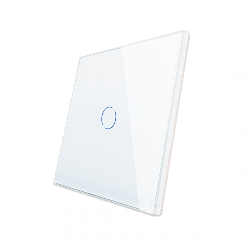 Vienpolis Sensorinis Jungiklio Dangtelis Baltas iš Grūdinto Stiklo
