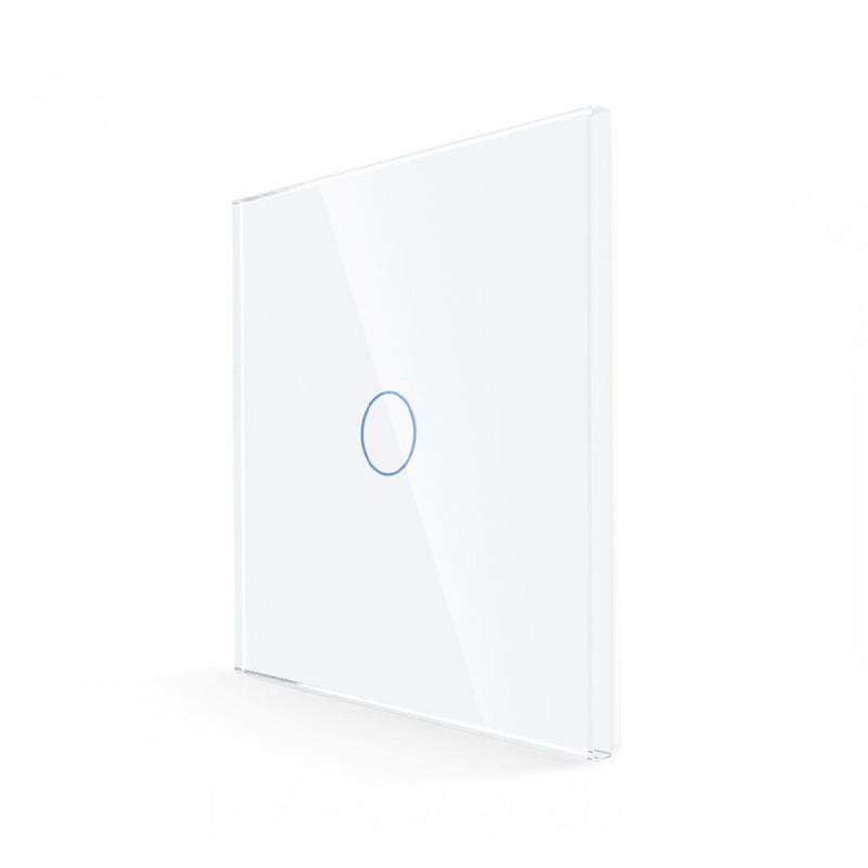 Vienpolis Sensorinis Jungiklio Dangtelis Baltas iš Grūdinto Stiklo