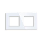 Dvivietis stiklo rėmelis, baltas