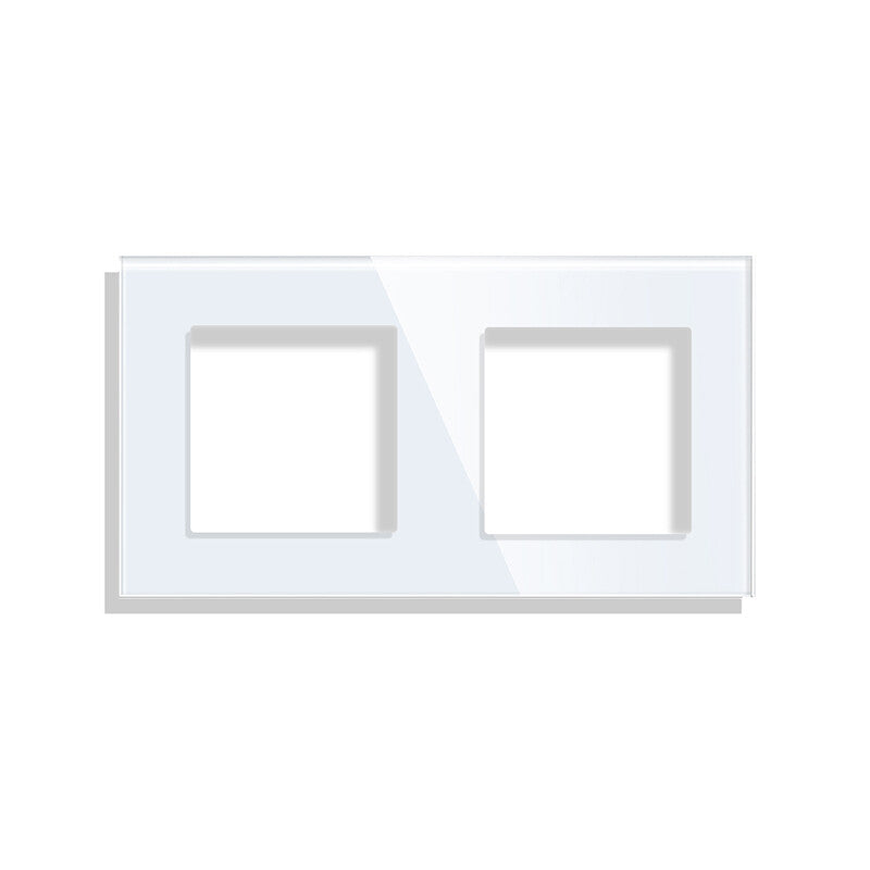 Dvivietis stiklo rėmelis, baltas