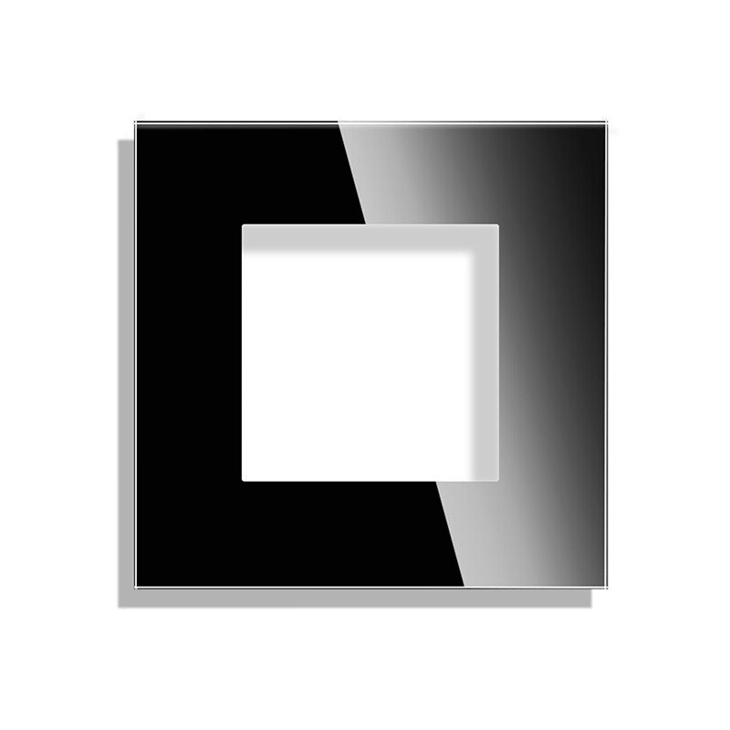 Vienvietis stiklo rėmelis, juodas